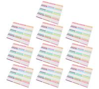 BUTIFULSIC Assorted Colour Vinyl Adhesive Name Stickers, 120pcs on 10 Sheets, Easy to Peel Off No Glue Residue, for Home and Stationery Organisation