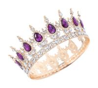 BUTIFULSIC Baroque Style Drop-shaped Bridal Hair Accessories Lightweight Alloy Jeweled Tiara Comfortable to Wear for Women at Birthday Parties and Weddings