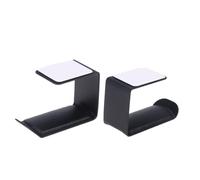 BUTIFULSIC Black Metal and Pu Headphone Holder with Safe and Stable Foundation, Space-saving Wall Hanging Stand for Headphones, for Cyber Cafe and Shelving Units