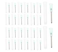 BUTIFULSIC Blunt Tip Dispensing Needles Replaceable Design with Caps 100pcs Gauge with Luer Lock, Stainless Steel and Pp Material 25mm Length, Light Green for Laboratory and Research Use