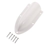 BUTIFULSIC Boat Air Circulation Cover for Yacht Ventilation System, Plastic Elongated Structure with Mounting Screws, Reduces Wind Resistance and Blocks Debris, Marine Accessory in White,