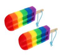 BUTIFULSIC Body Exfoliating Sponge Ice Cream Shape 2Pcs Bath Scrubber for Women Unique Shape Design Suitable for Various Bathing Environments