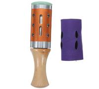 BUTIFULSIC Body Moxa Rod Moxibustion Stick Massage with Smooth Thorn-Free Design, Rolling Bearing, Orange, Wood, Aluminium and Jade, for Face and Facial Warm Color Style