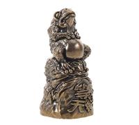 BUTIFULSIC Brass Toad Sculpture with Warm Lustrous Finish, Traditional Symbolic Design Feng Shui Wealth Ornament for Desktop and Office, Attracts Wealth and Provides Stable Secure Energy