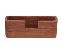 BUTIFULSIC Business Card Holder Box Wooden Made of Black Walnut Wood Smooth Edges and Stable Placement , Simple and Elegant Design Card Organiser and Display Storage for Office Desktop