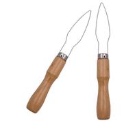 BUTIFULSIC Button Hook Assist Tool Versatile Design with Wooden Handle 2pcs for Quick and Efficient Dressing for Seniors and Disability, Suitable for Personal Use at Home and Factory Bulk