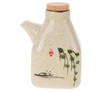 BUTIFULSIC Ceramic Oil Dispenser Bottle for Storing Liquid Seasoning with 350ml Capacity Sealed Design Suitable for Kitchen Use as Soy Sauce Or Vinegar Container