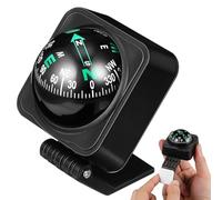 BUTIFULSIC Compass Abs Dash for Car and Mount Ball Car Boat Black Acrylic High-precision Navigation Outdoor Activities and Road Trips for Drivers