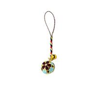 BUTIFULSIC Creative DIY Hollow Cherry Blossom Bell Accessories with Hanging Cord, Copper Material, Japanese Style, for Keychain and Crafting