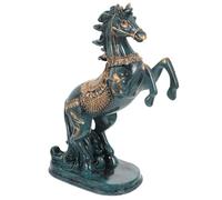 BUTIFULSIC Creative Resin Standing Horse Ornament with Fine Workmanship for Study Or Restaurant Decorative Home Adornment in Blue Colour, Unique and Delicate Sculpture