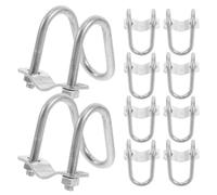 BUTIFULSIC Cross Vertical U-Shaped Pipe Clamp Connector 10pcs for Farm Greenhouse Frame Fixing Clips Suitable for Shade Canopy Top Support