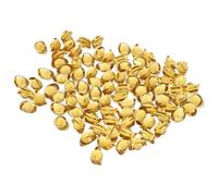 BUTIFULSIC Crystal Wealth Figurines Stable and Not Easy to Deform 100pcs Golden Yellow with Flat Bottom Small Desktop Ornament for Craft Scene Decor and Home Decoration