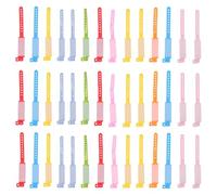 BUTIFULSIC Disposable Wristbands PVC Bracelets 100pcs Identification with Waterproof Feature and Adorable Patterns, Yellow Random Color for School Hiking and Summer Camp Safety