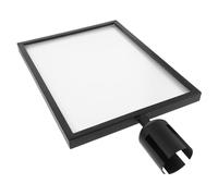 BUTIFULSIC Double Sided Sign Frame Queue Barrier Stainless Steel Sign Holder with Cover Black Easy to Use Not Easy to Deform for Garages