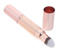 BUTIFULSIC Dual Brush Makeup Retractable Foundation Powder Brush Soft Application Bristles Don't Shed Plastic Artificial Fiber Travel Cosmetic Tool