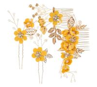 BUTIFULSIC Elegant Bridal Hair Comb for Weddings with Flower Design, Zinc Alloy Material, Easy to Wear and Convenient to Put on Or Take, Wedding Hair Accessory for Bride and Taking