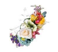 BUTIFULSIC Elegant Floral Headband for Women, Assorted Colour Cloth Flower Crown Hairband with Beautiful Flower Design, Light in Weight Wedding Headwear