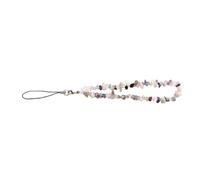 BUTIFULSIC Elegant Pink Crystal Beaded Phone Strap Closed Loop and Lobster Buckle, Fashionable Mobile Phone Wrist Charm Lanyard for Girls and Ladies