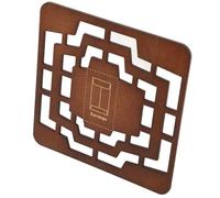 BUTIFULSIC Envelop Stencil for DIY Envelop Making Stencil Vintage Design Coffee Wood Practical DIY Tool Envelope Making Template for Special Occasions 5.58x5.58x0.12in