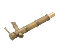 BUTIFULSIC European Antique Copper Bathroom Faucet with Bamboo Modeling Body and Large Spout, Practical Basin Sink Faucet Featuring Retro Style and Golden Finish for Bathroom Use