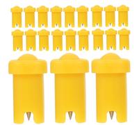 BUTIFULSIC Eyelash Glue Bottle Pins Convenient Design 100pcs Anti-blocking Needles Yellow Pp and Stainless Steel Material for Lash Extensions for Family and Professional Salon Use