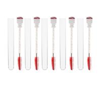 BUTIFULSIC Eyelash Powder Red with 10pcs Brushes Ergonomic Unique Shape, Easy to Stick and Makeup Eyelash Applicator Travel Friendly, Portable for On-the-go Beauty