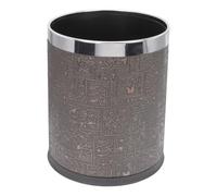 BUTIFULSIC Garbage Can Wastebasket Plastic round Silver with Double Layer and Non-slip Base and Watertight European Style Trash Bin Suitable for Room the House Office Bathroom