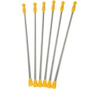 BUTIFULSIC Garden Sprayer Rods Sprayer Extension Poles 6pcs Stainless Steel Extension Spray Lance Replacement Parts Easy to Install Yellow for Agricultural Fertilization and Garden Watering