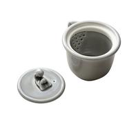 BUTIFULSIC Hand-Made Japanese Style Ceramic Teapot for Kung Fu Tea Household Tea Kettle with Isolate Residue Feature and Cold Resistant Material Simple Design for Daily Brewing