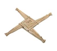 BUTIFULSIC Handwoven Ireland Tabletop Cross Natural Straw Traditional Weaving Religious Blessing Decor for Home Altar Farmhouse Festival Spiritual Irish Heritage Symbol