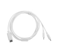 BUTIFULSIC Hearing Aid Cable Type C to Dual Pin for Seniors with Wide Compatibility and Enhanced Sound Clarity, 127cm Long White Replacement Cord for Digital Hearing Aids