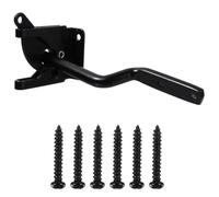 BUTIFULSIC Hinge Bolt Iron Gate Latch with Fastener, Black, for Metal and Wooden Doors, High Security, Prevents Predators, for Garden Outdoor Side Doors, Pets and Babies