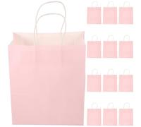 BUTIFULSIC Kraft Paper Bags with Handles and Foldable Bottom for Festivals and Craft Fairs Easy to Carry and Store 12pcs