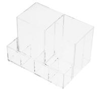 BUTIFULSIC Makeup from with Brush Holder Acrylic Multi-compartment Storage to Bucket for and Organiser Reduce Clutter and Protect Dirt and Water Lipstick Eyebrow Pencil Tabletop