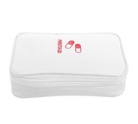 BUTIFULSIC Medicine Travel Bag Lightweight Oxford Cloth First Aid Pouch Not Easy to Get Deformed White Household First Aid Pouch for Boat Motorcycle Camping Supplies