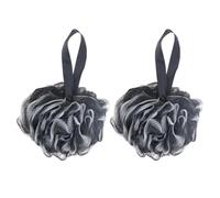 BUTIFULSIC Mesh Bath Balls Shower Scrub Balls and Pe Material 2pcs with Bamboo Charcoal Soothing Skin and Portable for Home and Hotel Use