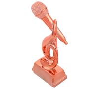 BUTIFULSIC Microphone Trophy Prize in Golden Resin with Unique Microphone Shape and Elegant Musical Theme, Symbolizing Achievement and Versatile Usage for Corporate Events and Speech