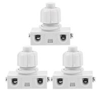 BUTIFULSIC Momentary Push Button for Light and Appliances Abs and Copper Material 3pcs White Replacement Multipurpose Auto Reset Button with Easy Installation Suitable for Industry