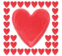 BUTIFULSIC Mosaic Tiles Set Flat Back Tiles Heart-Shaped Ceramic 24pcs with Smooth and Comfortable for Craft Projects and Christmas Decoration Supplies