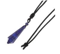 BUTIFULSIC Natural Crystal Pendant Necklace with Lapis Lazuli Hexagonal, Handwoven Cord Decorative Jewelry for Women, Accessory for Daily Wear