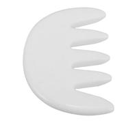 BUTIFULSIC Natural Jade Head Meridian Massage Comb, Large-Tooth Five-Prong Scalp Gua Sha Scraping Tool for Relaxation and Meridian Stimulation