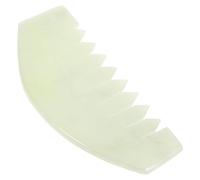 BUTIFULSIC Natural Jade Stone Scalp Massager Comb with Wide Teeth for Head and Body Massage, Muscle Relaxation Tool and Skin Care Scraper, Portable Head Care Tool for Scalp Stimulation and