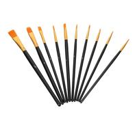 BUTIFULSIC Nylon Paintbrush Set and Professional Painters, Comfortable to Use Spring Back Bristles, Suitable for Oil Painting and Watercolor Painting, Black Nylon Wool Metal and Wood