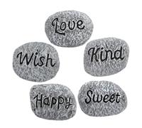 BUTIFULSIC Pebbles for Aquarium Resin 5pcs Bright Colours Stones for for Fish Tank Crafts