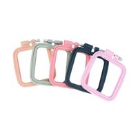 BUTIFULSIC Plastic Square Embroidery Hoops Tighten Fabric Easily 5pcs for Cross Stitch and Needlework for Decoration the Wall and Sewing , Suitable
