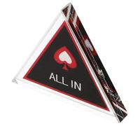 BUTIFULSIC Poker Dealer Button Glass Triangle Marker Heavy Betting Indicator for Tournament Game Night Party Tabletop Gaming 2.76in