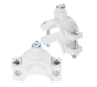 BUTIFULSIC Pom Water Filters Clamp White Quick Connect Waste Water Clip with Integrated Design 2pcs and Easy Installation Plastic Saddle Clamp for Pipes Suitable for Reverse Osmosis