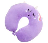 BUTIFULSIC Portable Unicorn and Snap Fastener Polyester Cotton with Memory Foam U-shaped Neck Pillow Travel Neck Cushion for Outdoor and Office Use