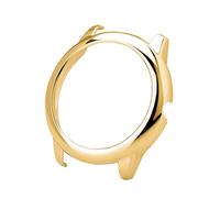 BUTIFULSIC Premium Metal Finish Protective Case for Solar Smartwatch Cover with Vacuum Plating Scratch-resistant Watch Case Accessory in Gold Lightweight Protective Frame for Daily Wear