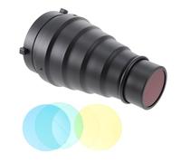 BUTIFULSIC Professional Flash Light Beam Tube Kit Spotlight Effect Plastic Material with Honeycomb Grid and Light Filters for Photography Accessories for Beauty Photography